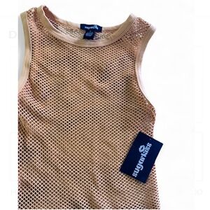 Sugar Kiss Tan Mesh Top